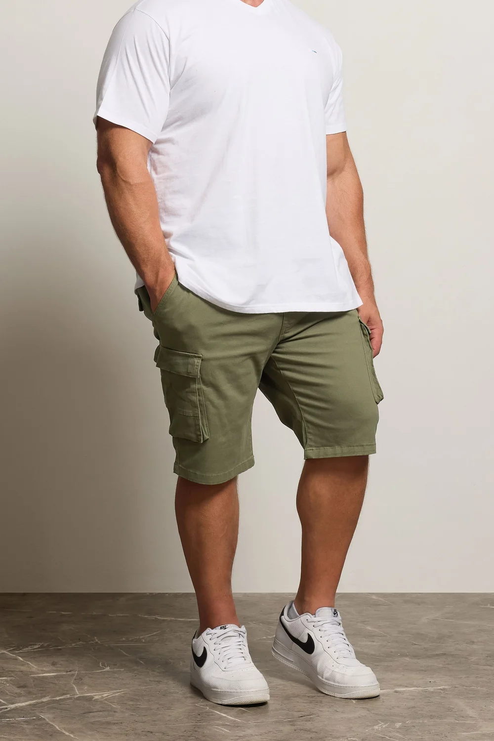 BadRhino Khaki Green Stretch Cargo Shorts - 58 W Image 2