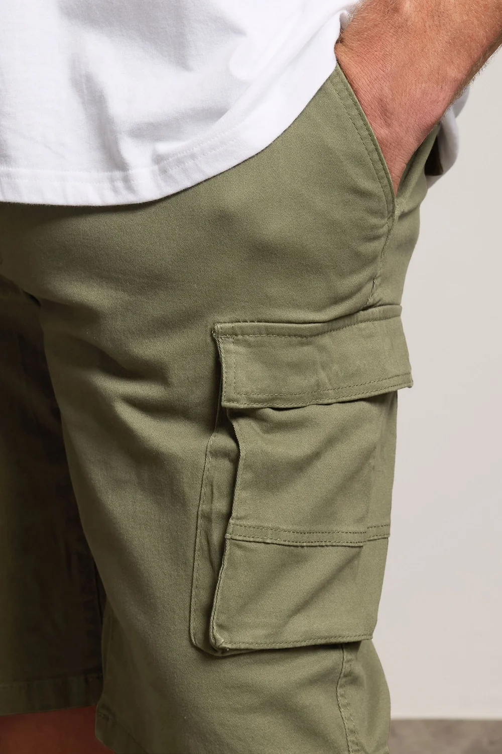 BadRhino Khaki Green Stretch Cargo Shorts - 58 W Image 5