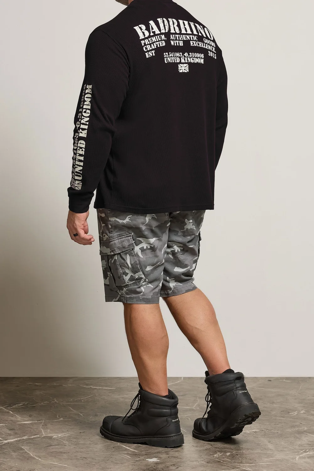 BadRhino Grey Camo Cargo Shorts - 48 Image 3