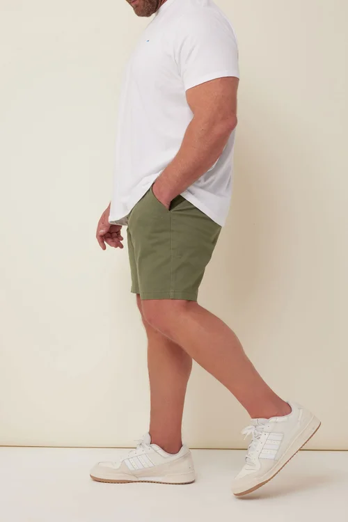 BadRhino Big & Tall Khaki Green Stretch Chino Shorts - 60 W Image 4