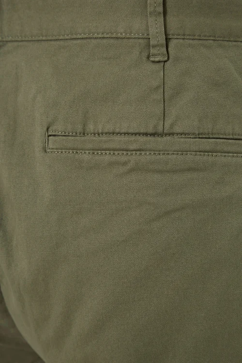 BadRhino Big & Tall Khaki Green Stretch Chino Shorts - 60 W Image 5