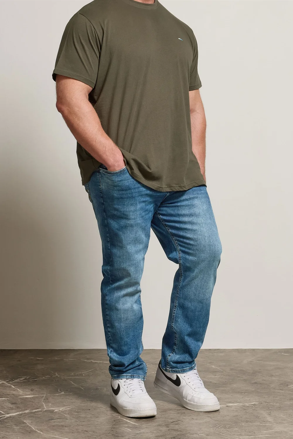 BadRhino Blue Washed Straight Leg Stretch Jeans - 56/L30 Image 2