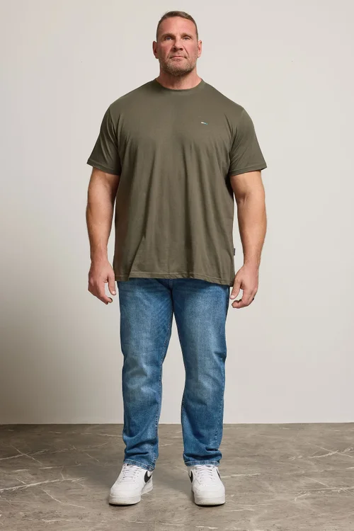 BadRhino Blue Washed Straight Leg Stretch Jeans - 56/L30 Image 3