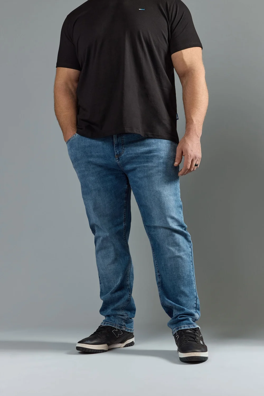 BadRhino Blue Washed Straight Leg Stretch Jeans - 56/L30 Image 1