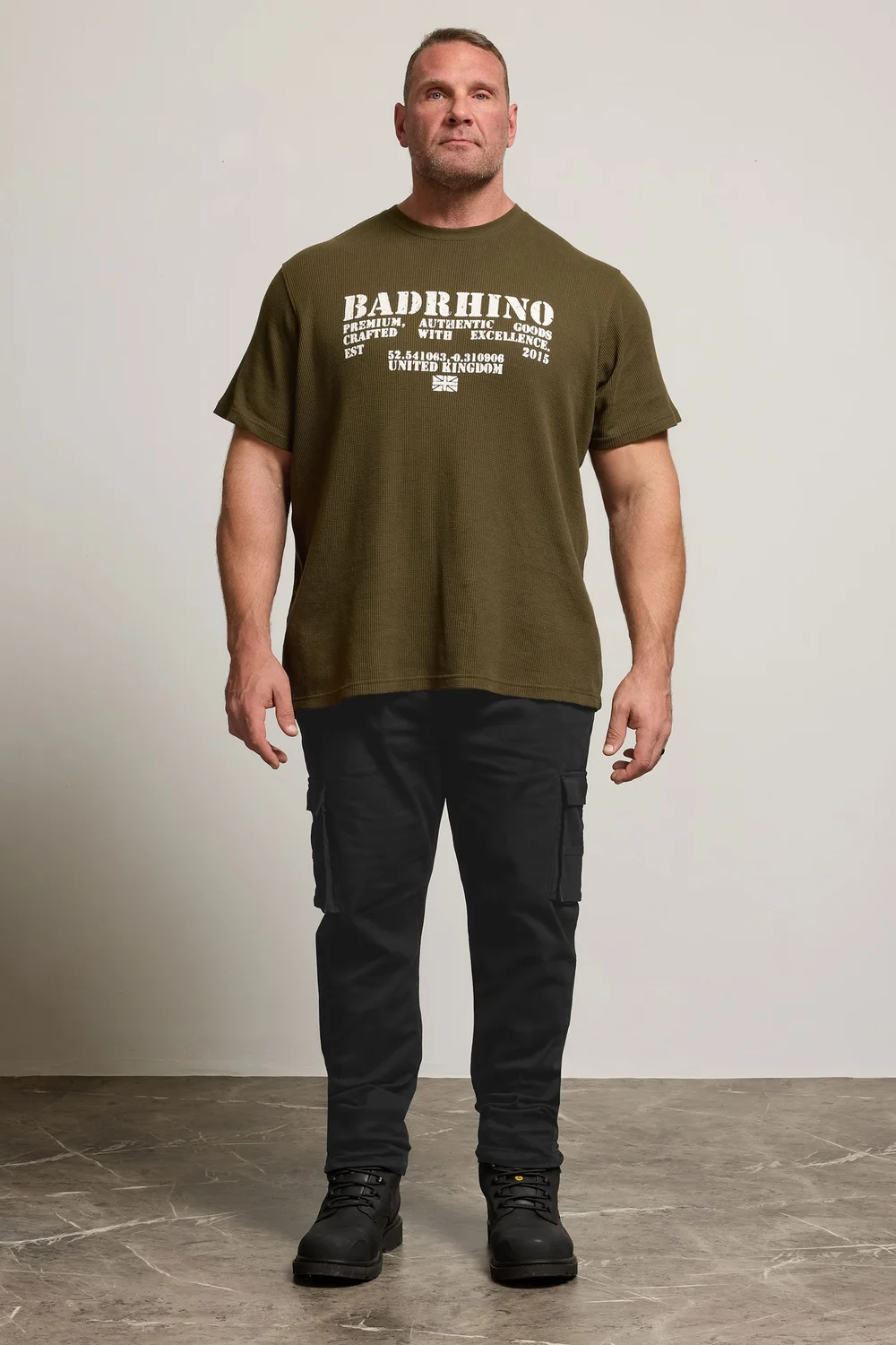BadRhino Black Stretch Cargo Trousers - 58/L30 Image 2