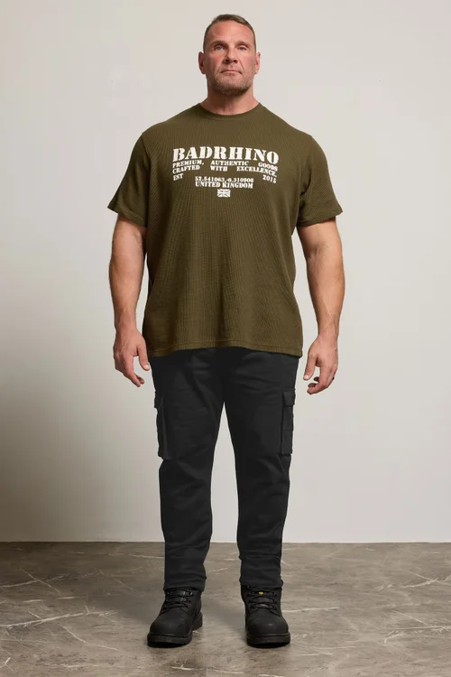 BadRhino Black Stretch Cargo Trousers - 58/L30 Image 2