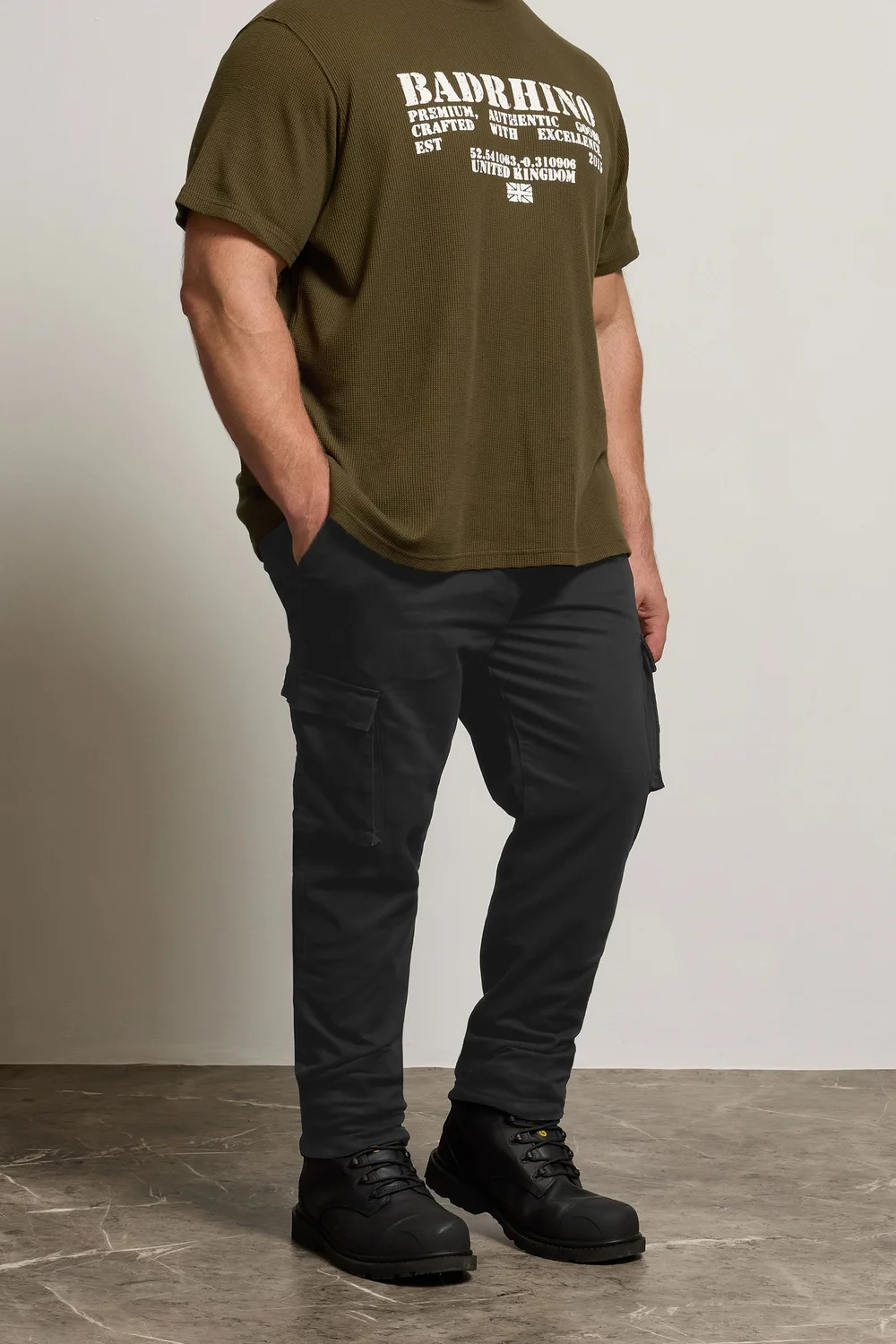BadRhino Black Stretch Cargo Trousers - 58/L30 Image 1