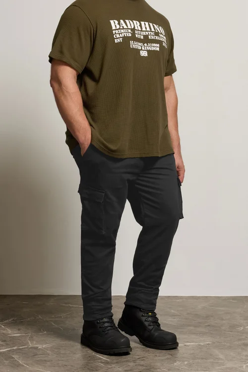 BadRhino Black Stretch Cargo Trousers - 58/L30 Image 1