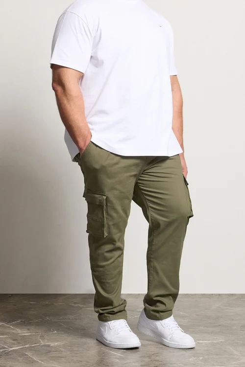 BadRhino Khaki Green Stretch Cargo Trousers - 54/L30 Image 2
