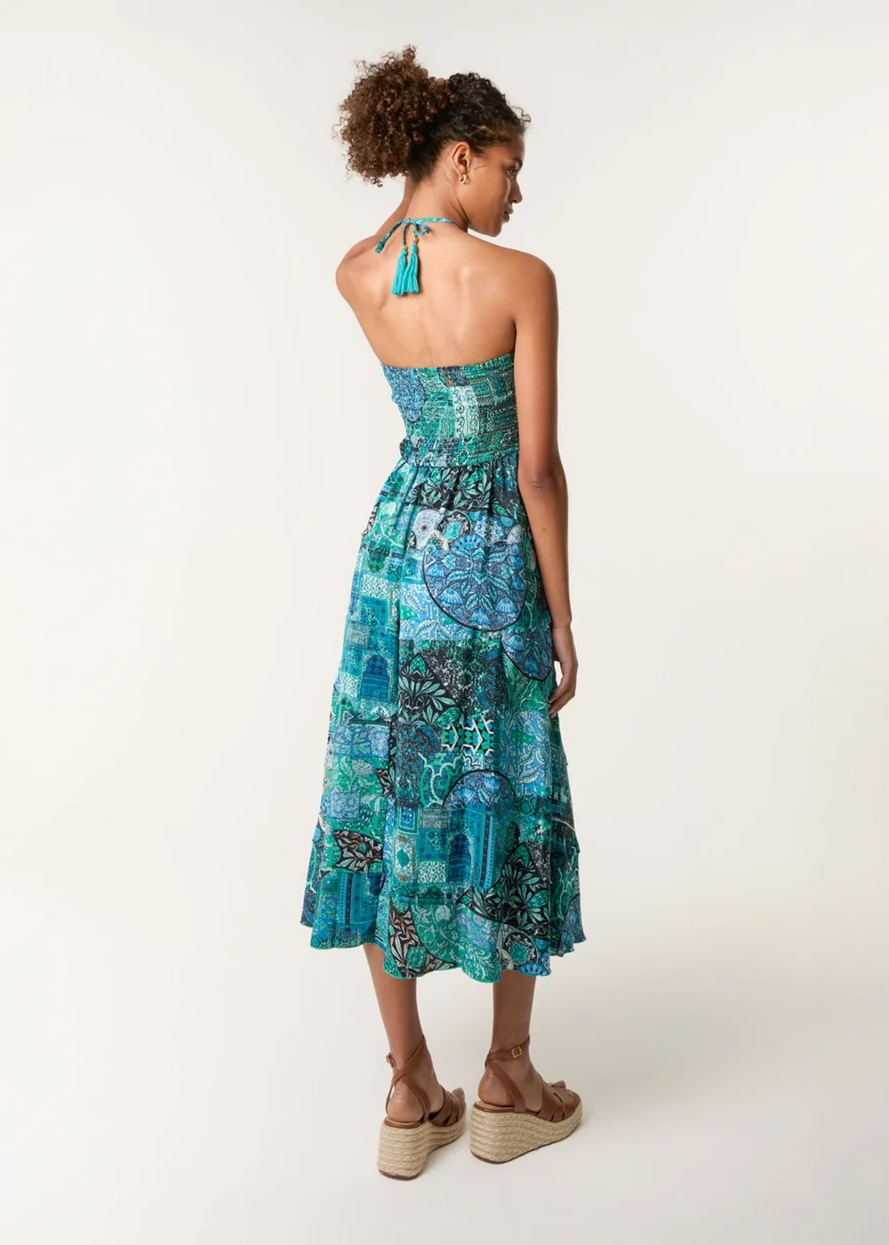 Blue Vanilla Blue Patchwork Halter Neck Dress - One Size | Matalan Blue Vanilla Blue Patchwork Halter Neck Dress - One Size | Matalan