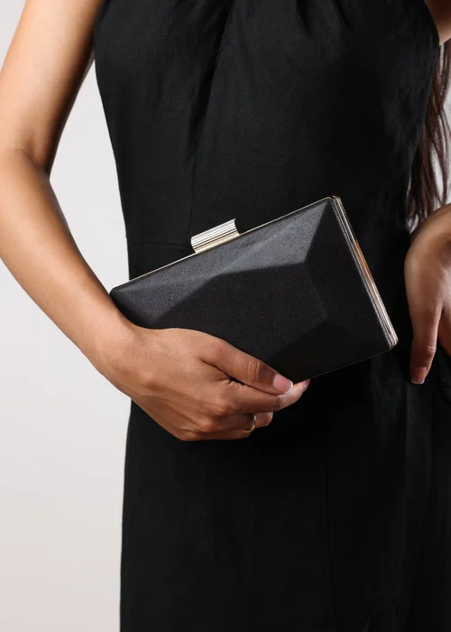 Where's That From Black Oceane Embellished Evening Clutch - One Size Image 2