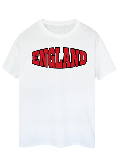 Brands In England Tapered White Graphic T-Shirt - 5XL Image 1