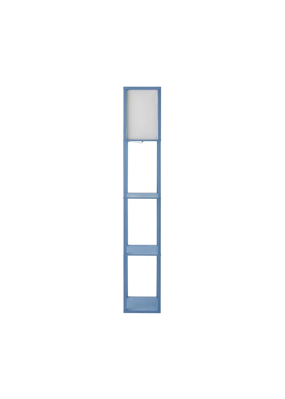 ValueLights Struttura Blue Wood Shelving Floor Lamp - One Size Image 4