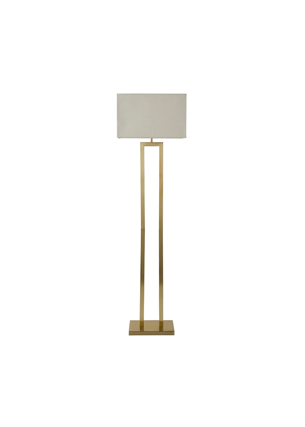 ValueLights Gloria Gold Double Stem Metal Floor Lamp with Rectangular Lampshade - One Size Image 4