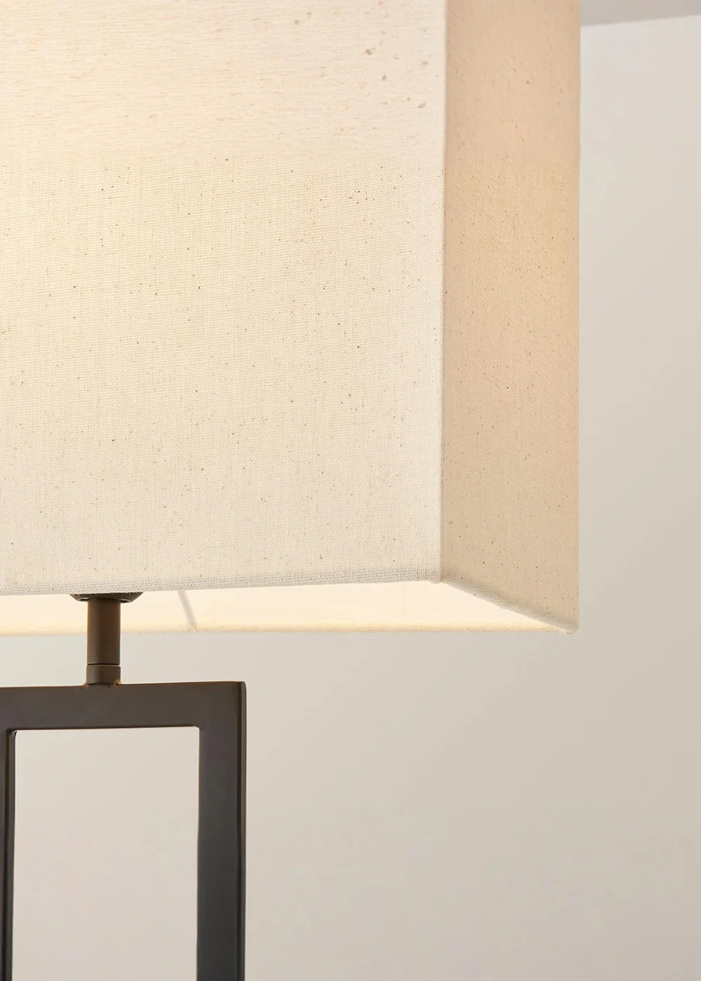 ValueLights Gloria Black Double Stem Table Lamp with Rectangular Lampshade - One Size Image 5