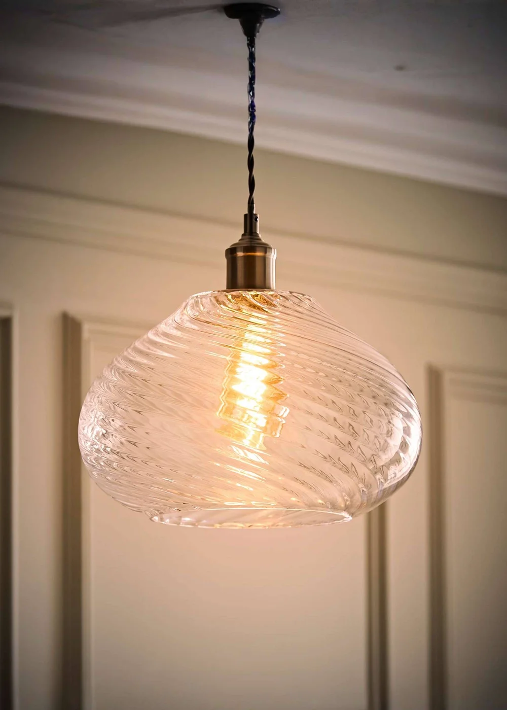 ValueLights Corinne Clear Glass Easy Fit Lampshade - One Size Image 3