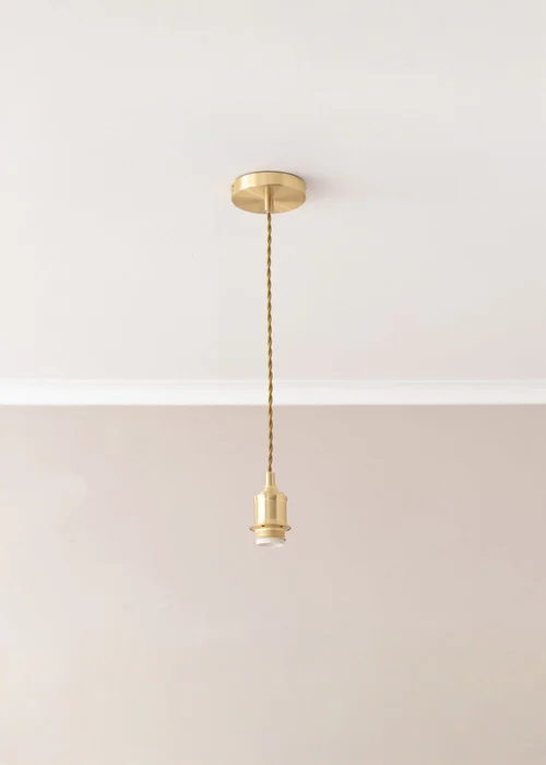 ValueLights Shaw Brushed Gold Adjustable Pendant Ceiling Light - One Size Image 1