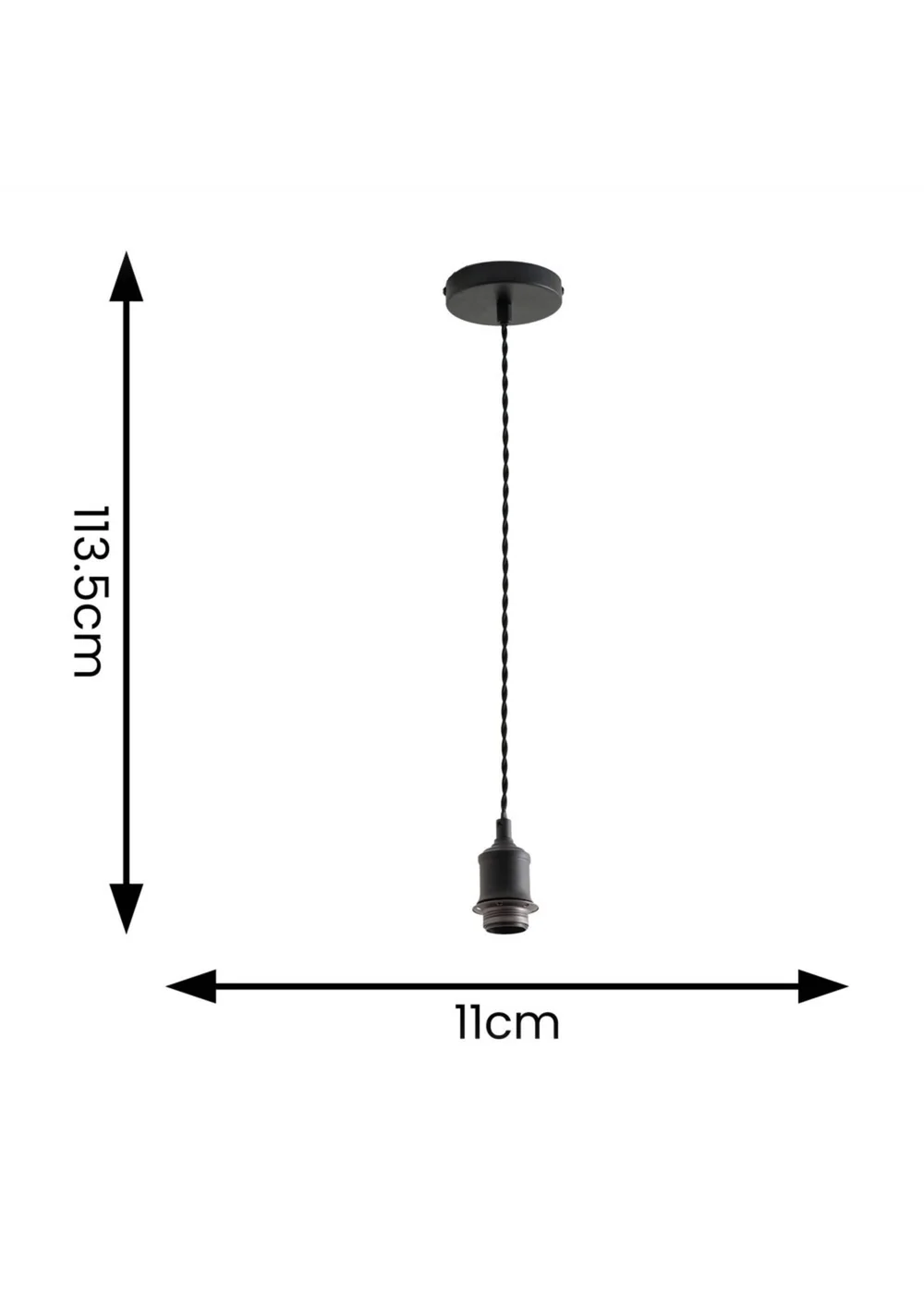 ValueLights Shaw Matte Black Adjustable Single Pendant Ceiling Light - One Size Image 4
