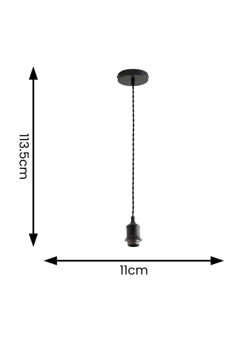 ValueLights Shaw Matte Black Adjustable Single Pendant Ceiling Light - One Size Image 4