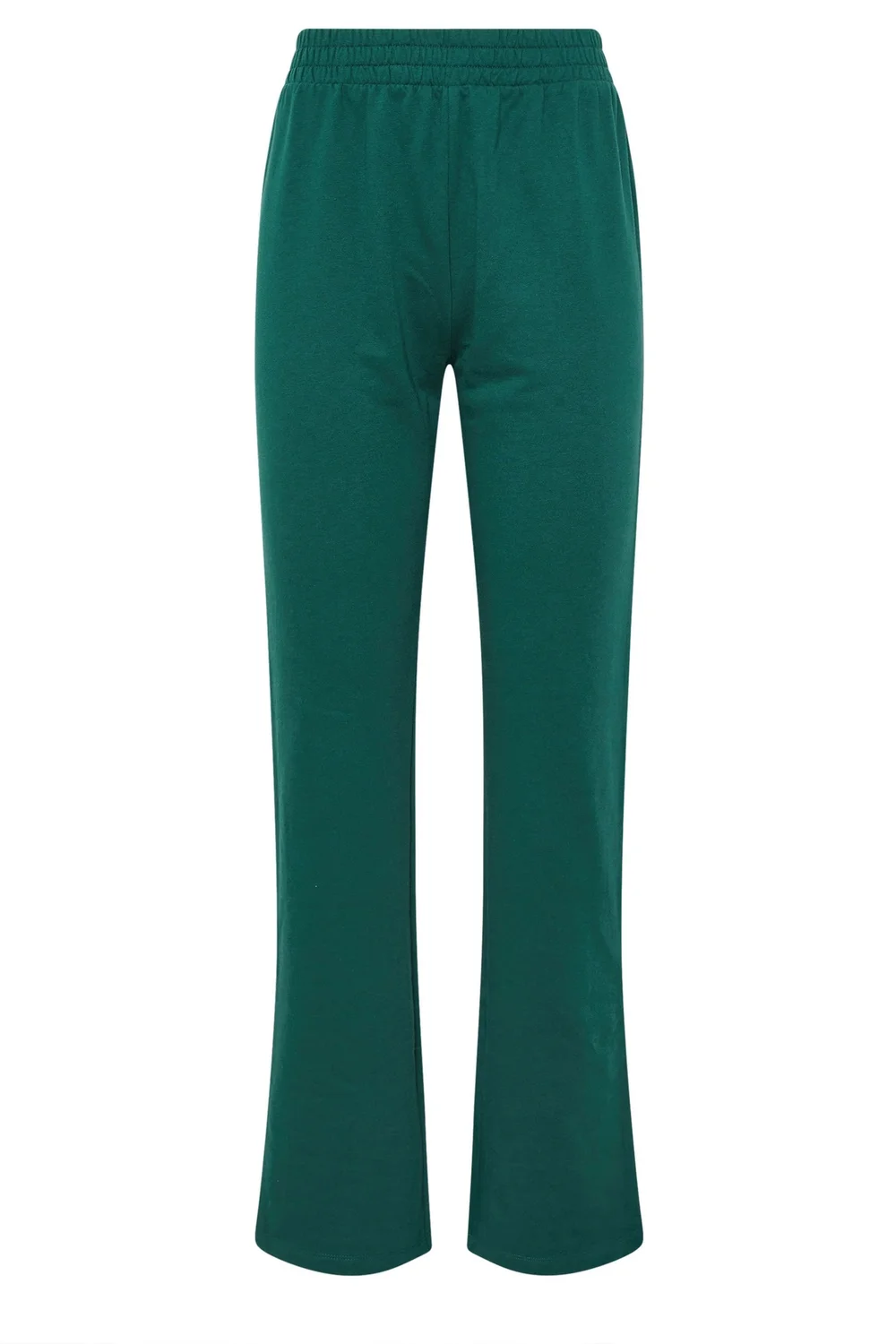Long Tall Sally Green Jersey Fitted Straight Leg Joggers - Size 18, Leg 34 Image 5