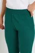 Long Tall Sally Green Jersey Fitted Straight Leg Joggers - Size 18, Leg 34 Image 4