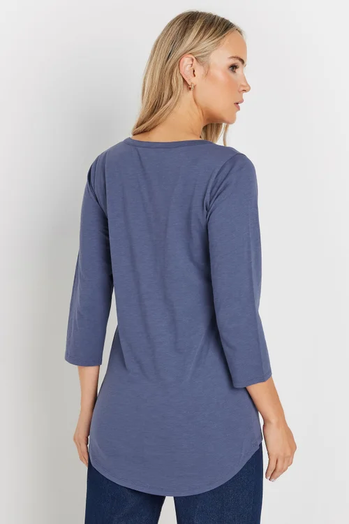 Long Tall Sally 2 Pack Light Pink & Blue Henley Tops - Size 14 Image 5