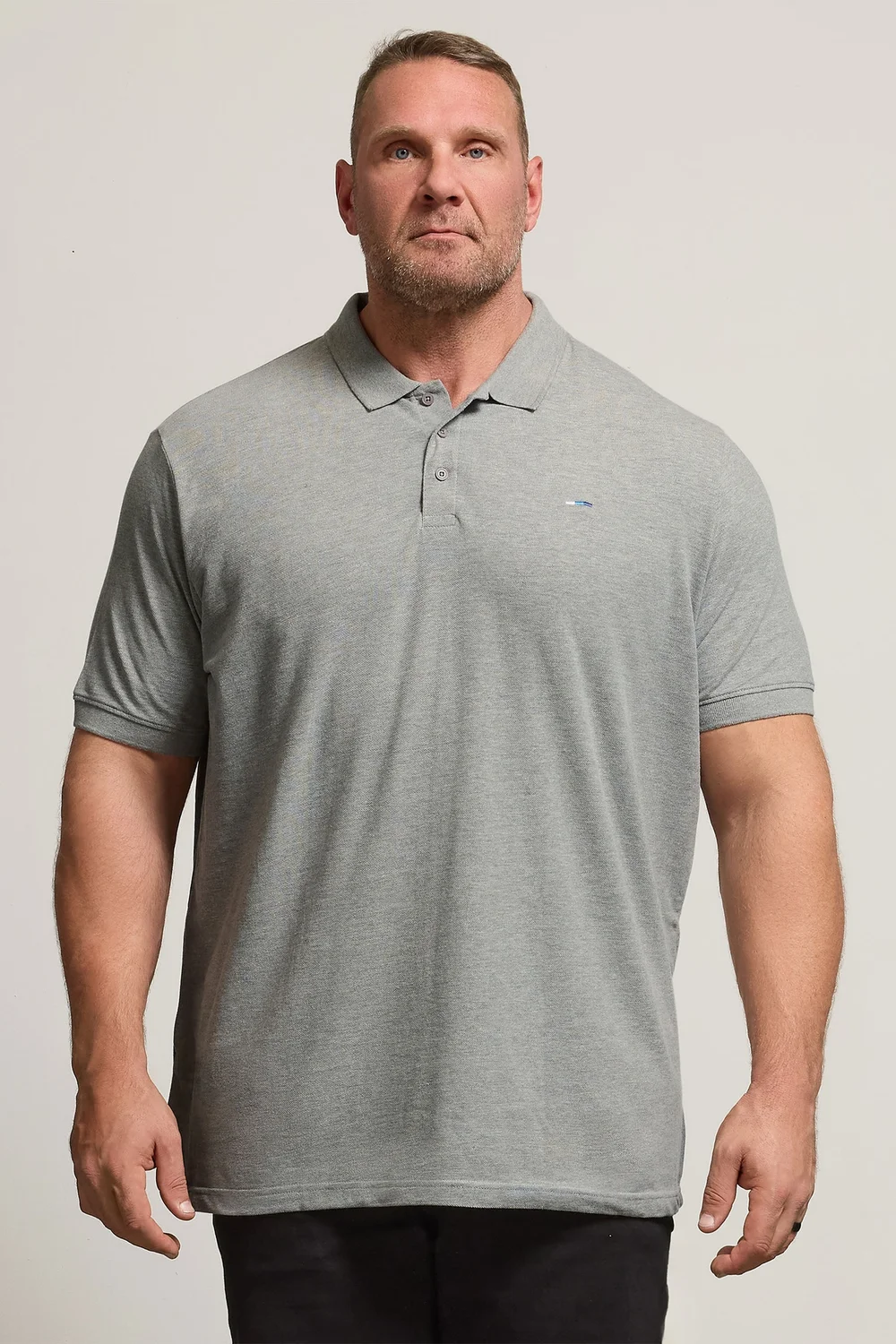 BadRhino Grey Marl Core Polo Shirt - 5-6XL Image 1