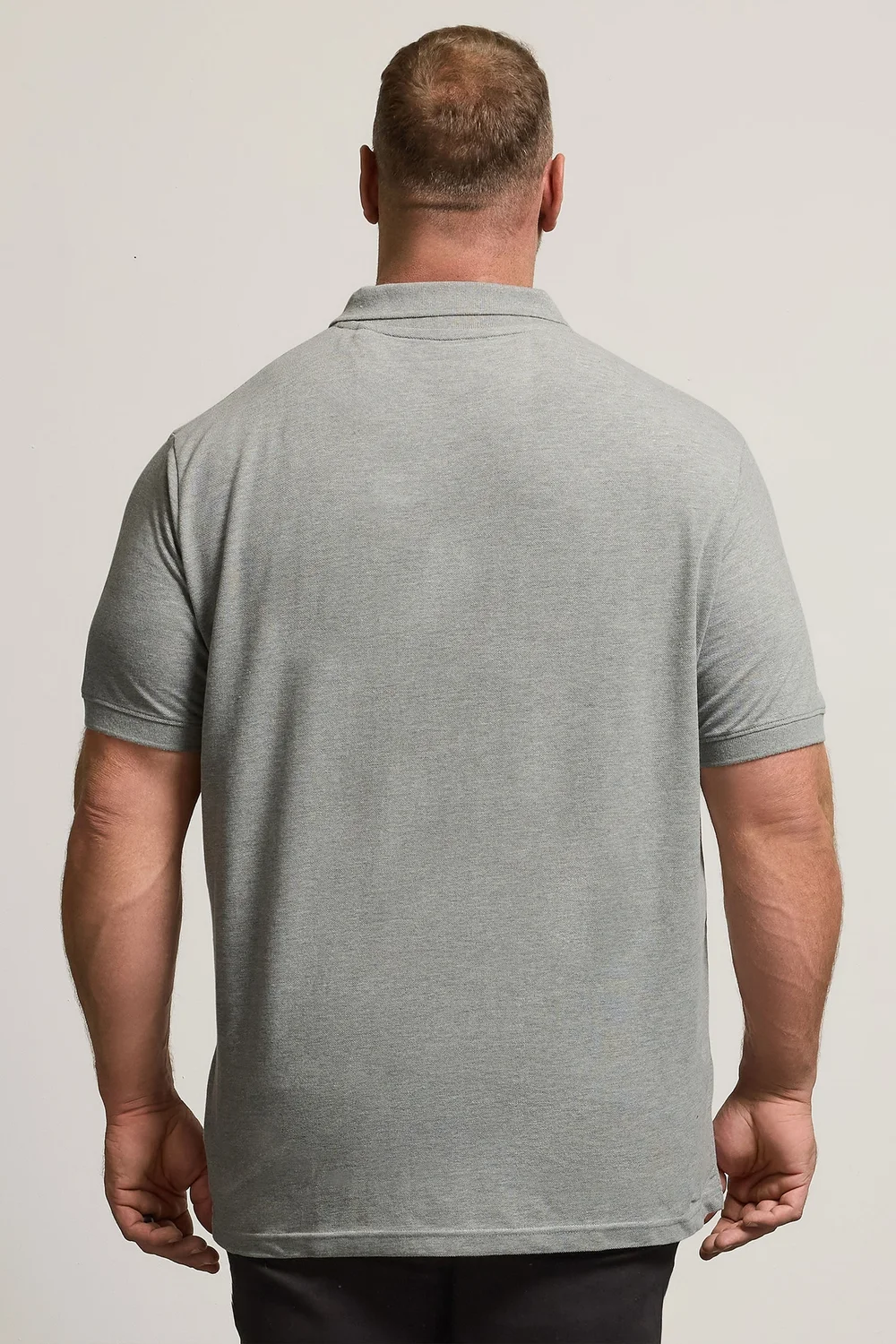 BadRhino Grey Marl Core Polo Shirt - 5-6XL Image 3