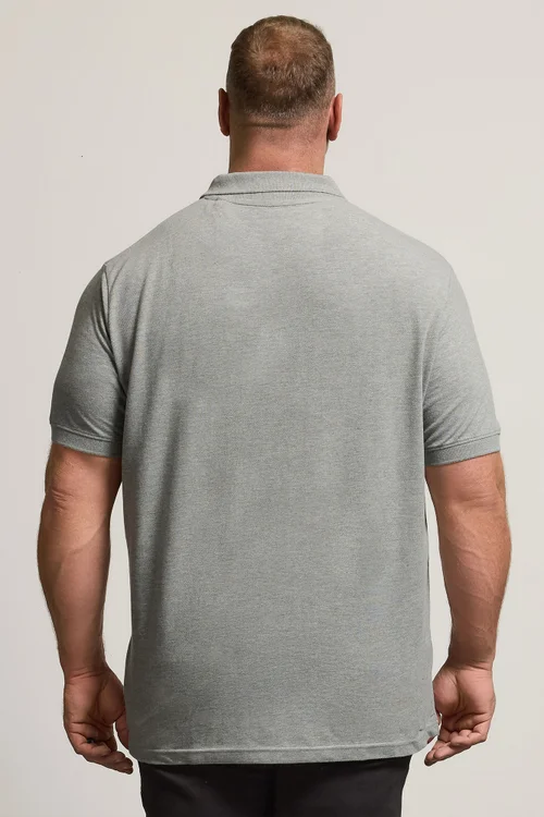 BadRhino Grey Marl Core Polo Shirt - 5-6XL Image 3