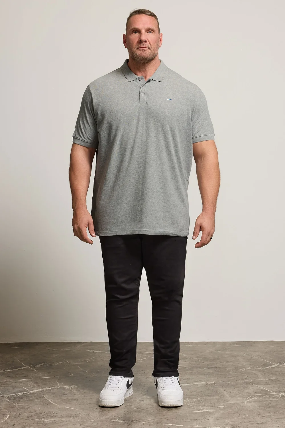 BadRhino Grey Marl Core Polo Shirt - 5-6XL Image 2