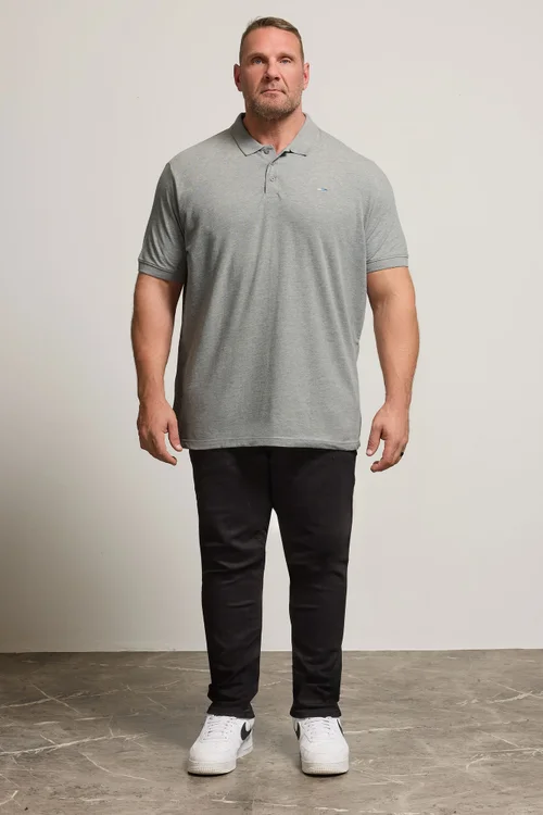 BadRhino Grey Marl Core Polo Shirt - 5-6XL Image 2