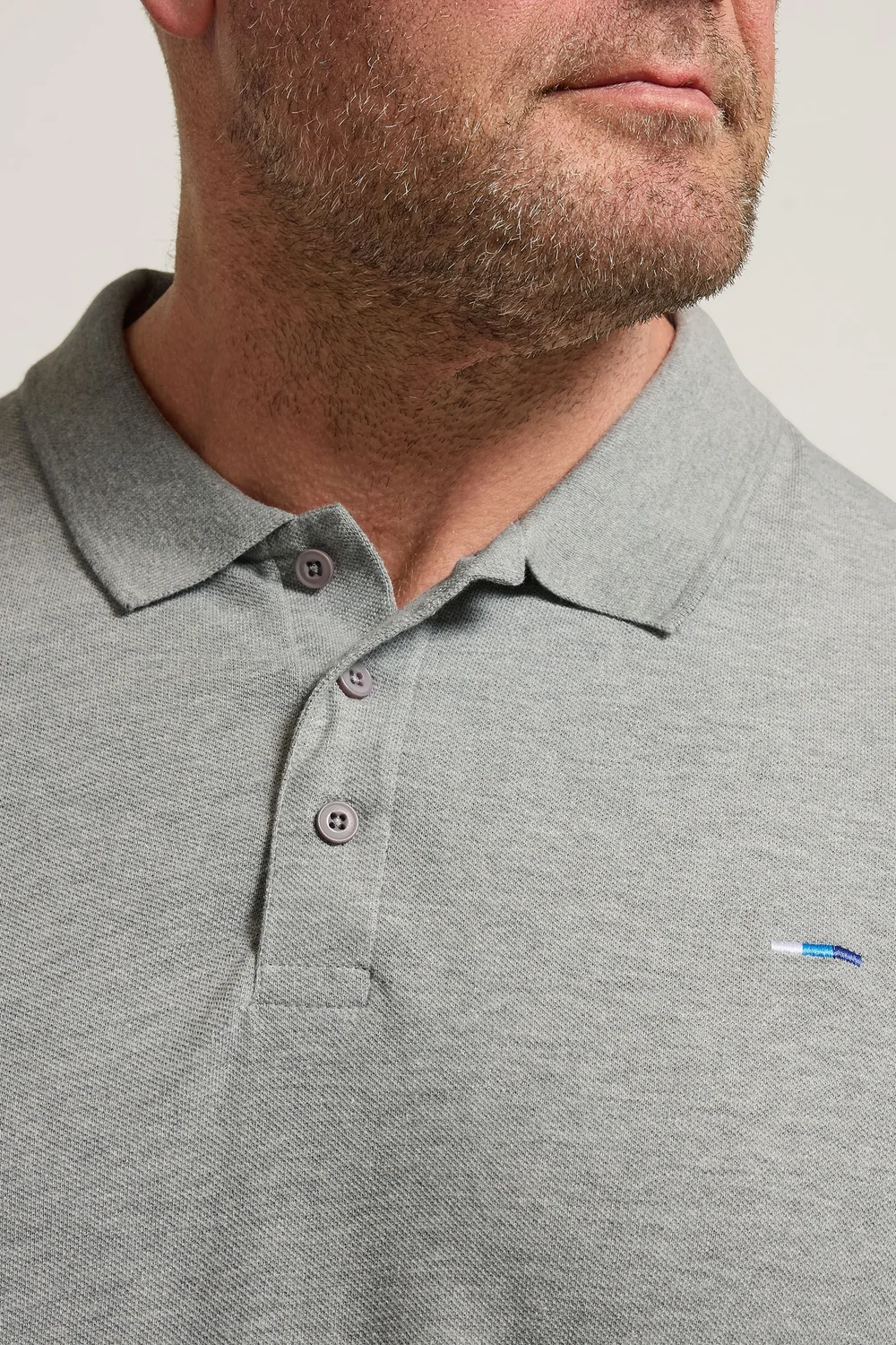 BadRhino Grey Marl Core Polo Shirt - 5-6XL Image 4