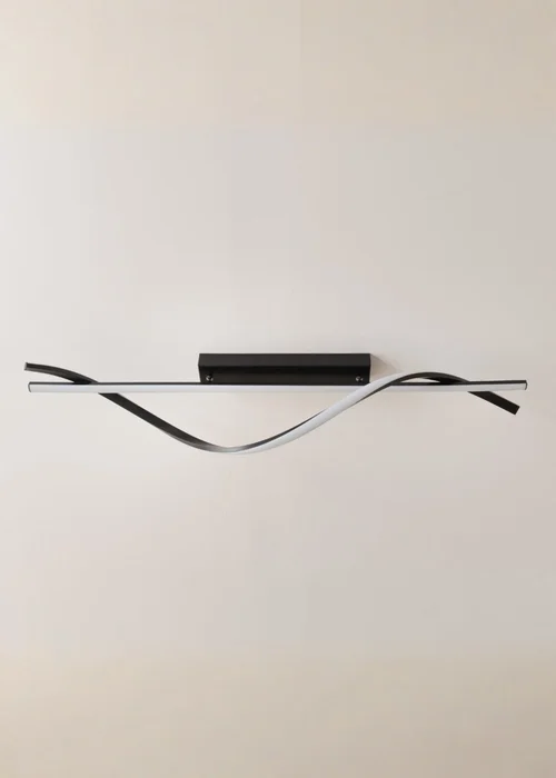 ValueLights Infinity Matte Black Twist Drop Bar Integrated LED Ceiling Light - One Size Image 4