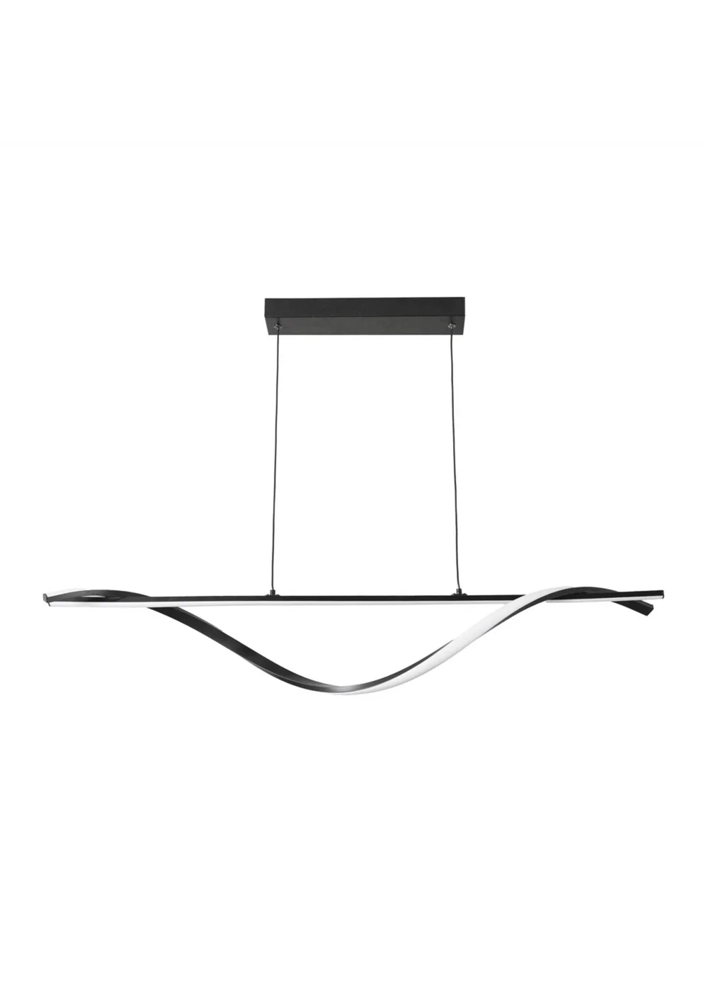 ValueLights Infinity Matte Black Twist Drop Bar Integrated LED Ceiling Light - One Size Image 3
