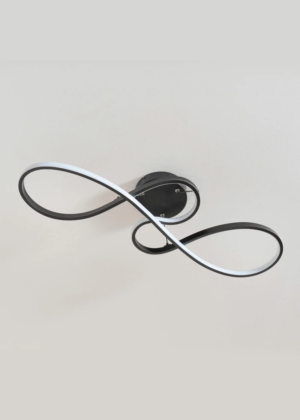 ValueLights Infinity Matte Black Loop Drop Bar Integrated LED Ceiling Light - One Size Image 5