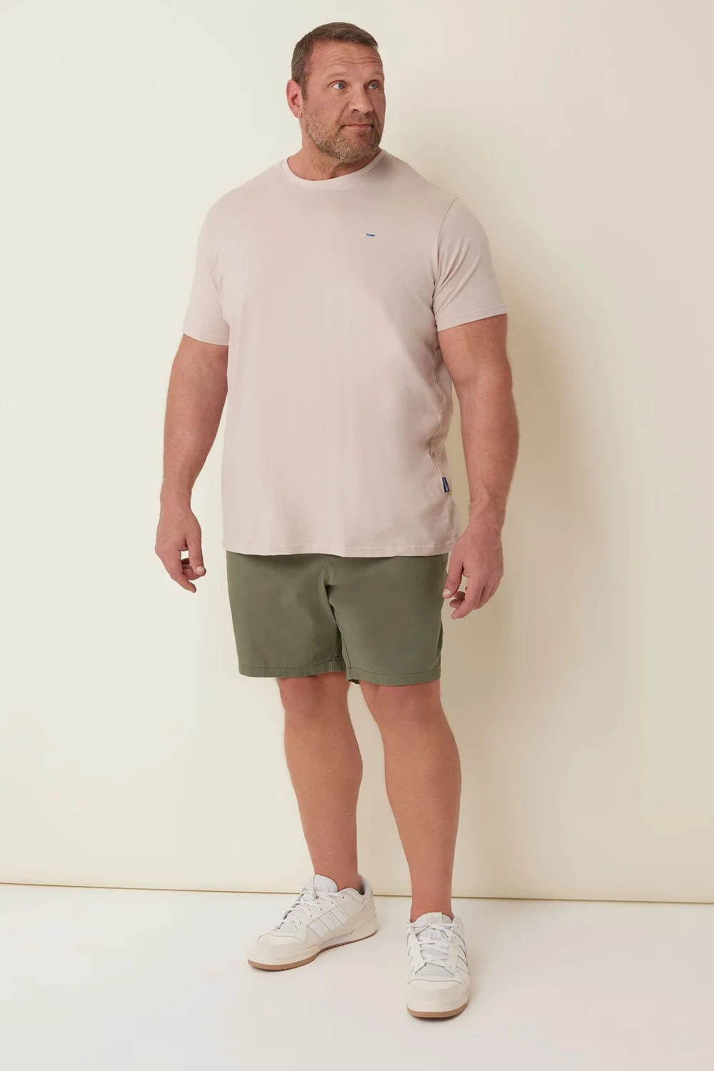 BadRhino Khaki Green Stretch Elasticated Waist Chino Shorts - 7-8XL Image 4
