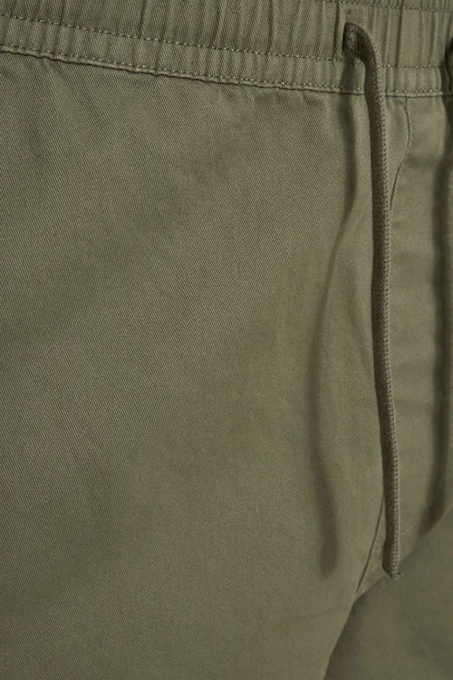 BadRhino Khaki Green Stretch Elasticated Waist Chino Shorts - 7-8XL Image 5