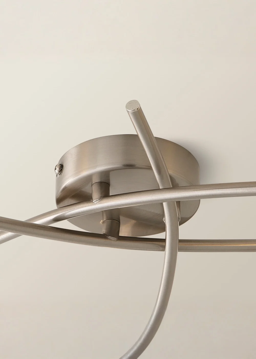ValueLights Maya Brushed Chrome 3 Arm Frosted Glass Ceiling Light - One Size Image 4