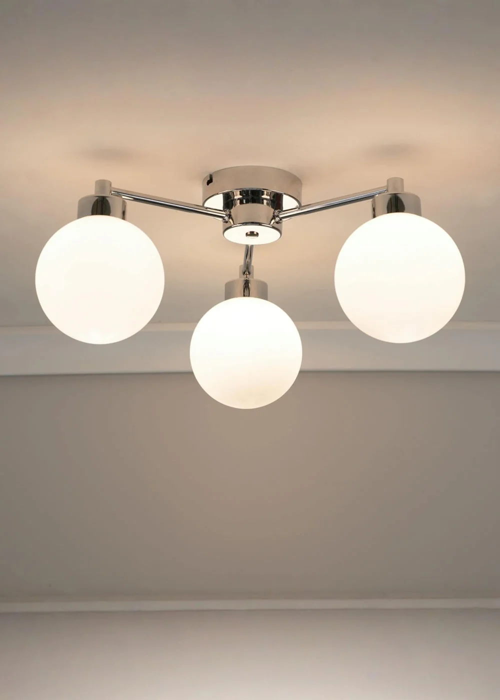 ValueLights Jonah Chrome 3 Arm Ceiling Light - One Size Image 2