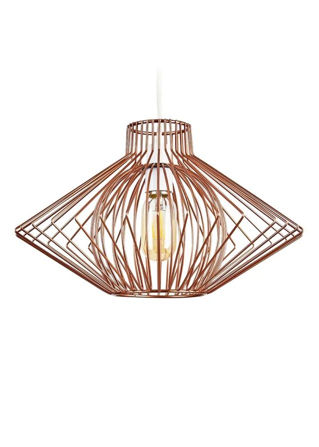 ValueLights Sinat Copper Easy Fit Ceiling Light Lampshade