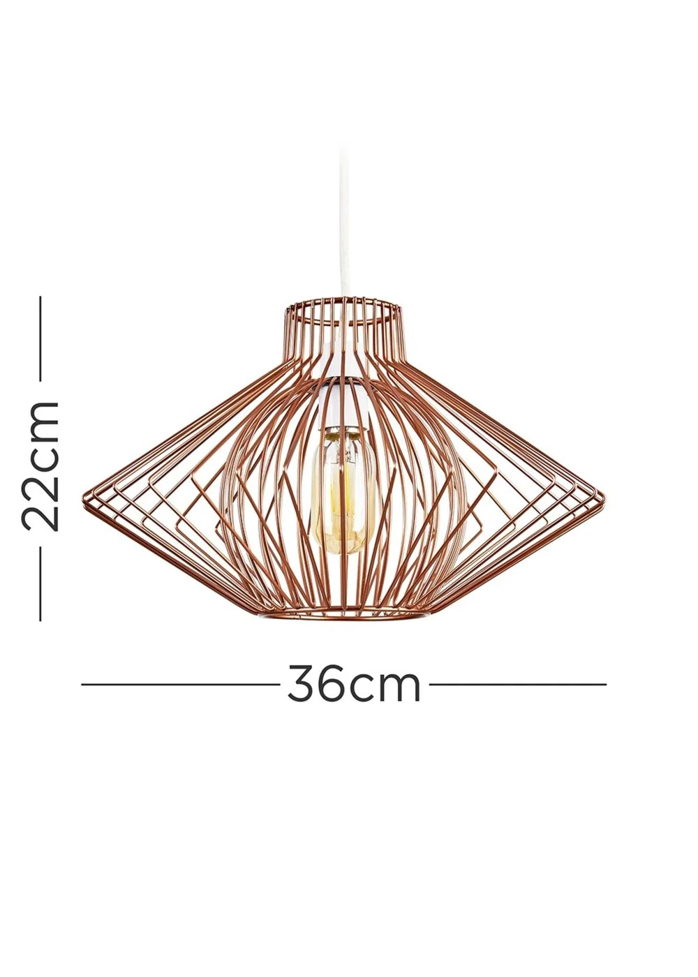 ValueLights Sinat Copper Easy Fit Ceiling Light Lampshade - One Size Image 5