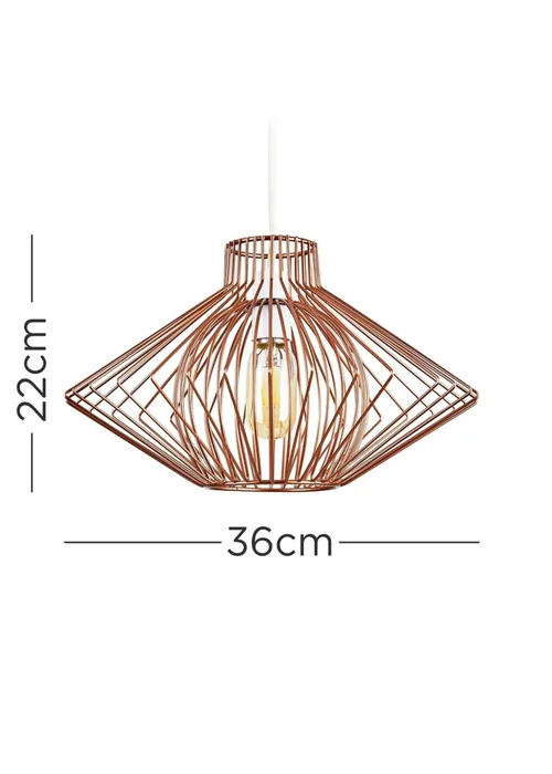 ValueLights Sinat Copper Easy Fit Ceiling Light Lampshade - One Size Image 5