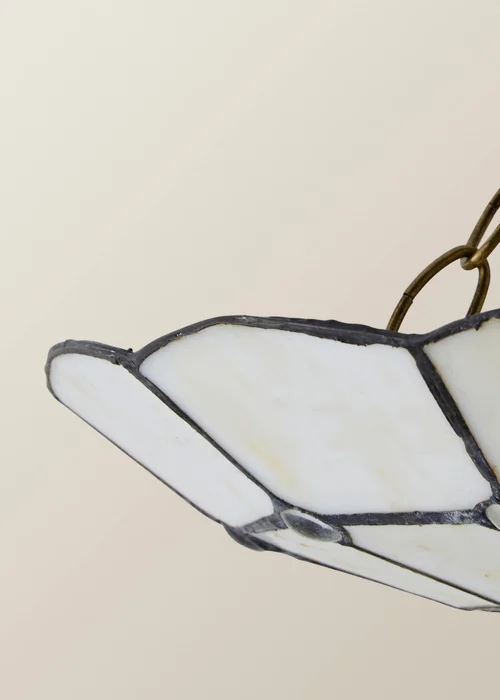 ValueLights Tiffany Cortez Glass Uplighter Easy Fit Ceiling Lampshade - One Size Image 4