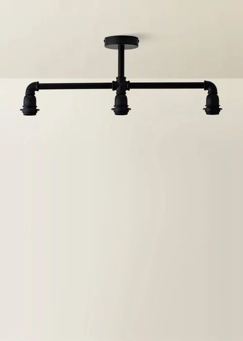ValueLights Luiggi Matte Black 3 Way Black Bar Ceiling Light - One Size Image 5