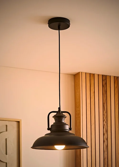 ValueLights Duomo Black Dome Ceiling Light - One Size Image 3