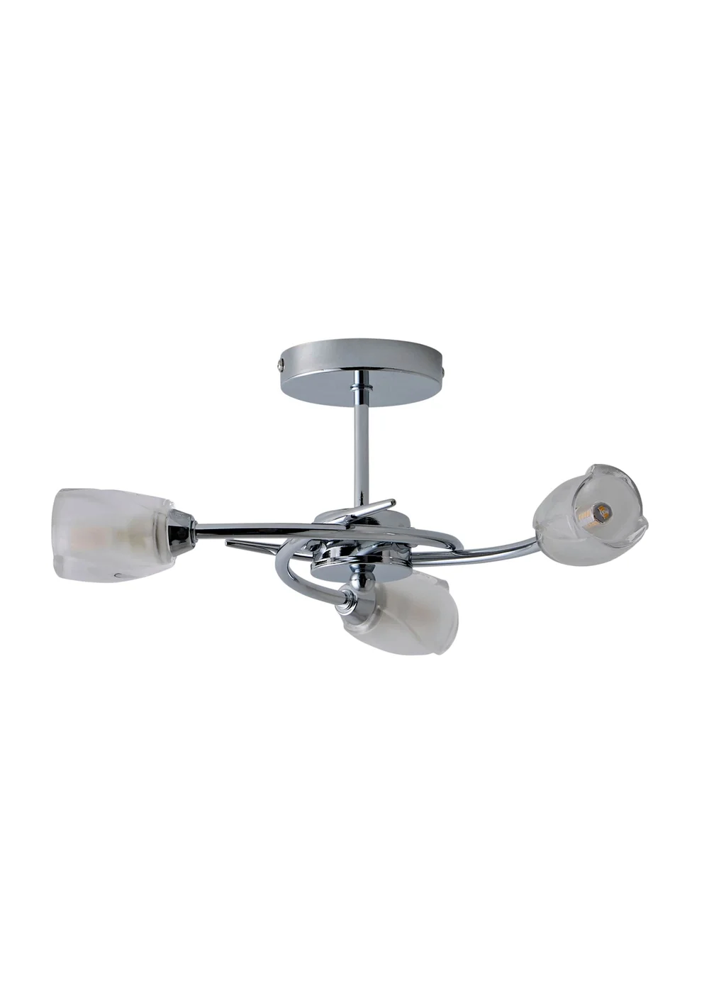 ValueLights Mia Chrome 3 Way Ceiling Light - One Size Image 2
