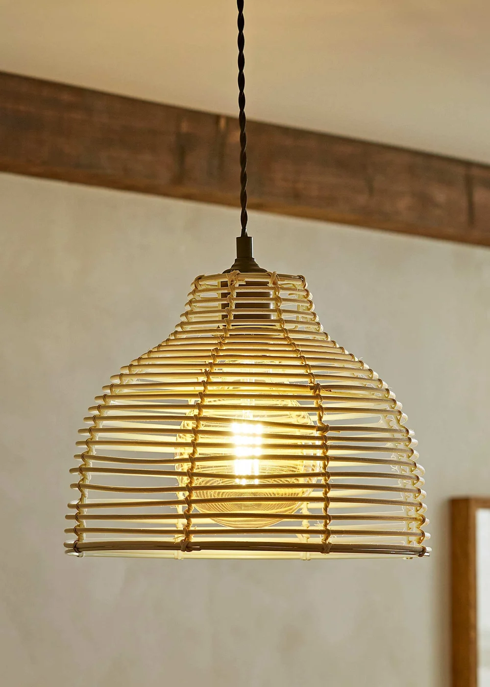 ValueLights Lobster Pot Cream Easy Fit Ceiling Lampshade - One Size Image 1