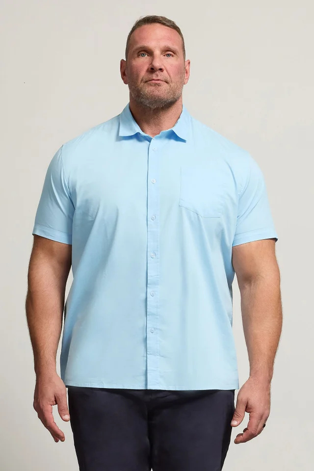 BadRhino Light Blue Stretch Short Sleeve Shirt