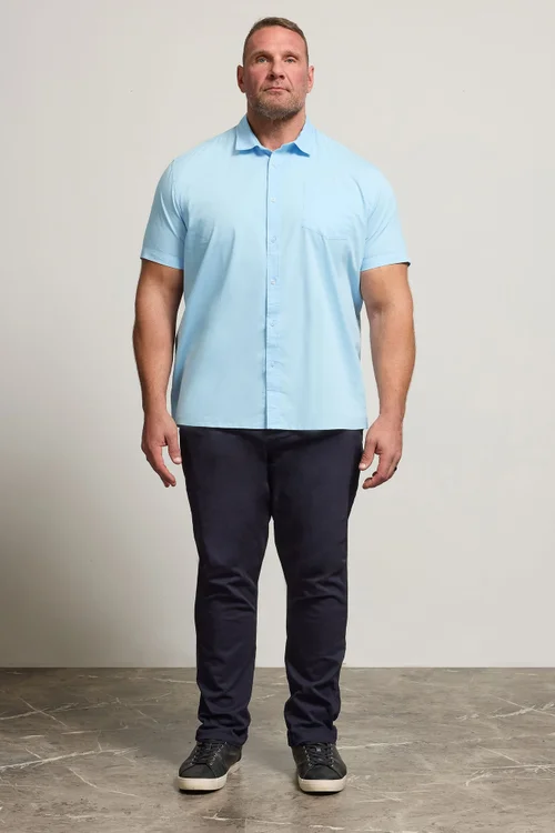 BadRhino Light Blue Stretch Short Sleeve Shirt - 5-6XL Image 2