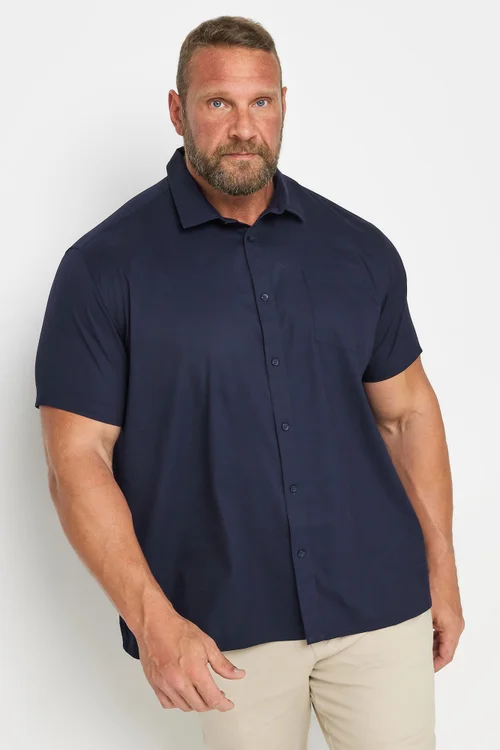 BadRhino Navy Blue Stretch Short Sleeve Shirt - 2XL Image 1